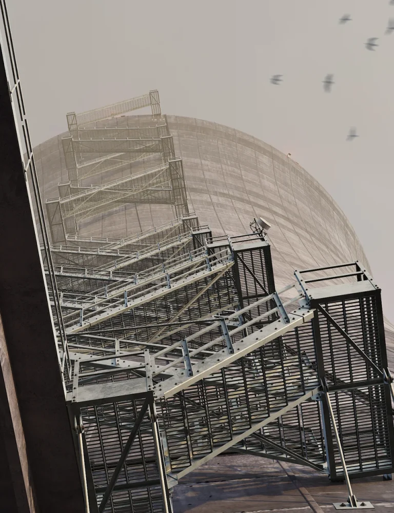 Documentation-driven 3D visualization of a natural-draft cooling tower by By the protocol.