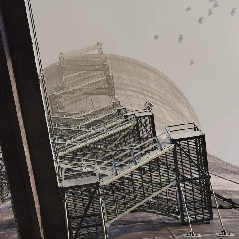 Documentation-driven 3D visualization of a natural-draft cooling tower by By the protocol.
